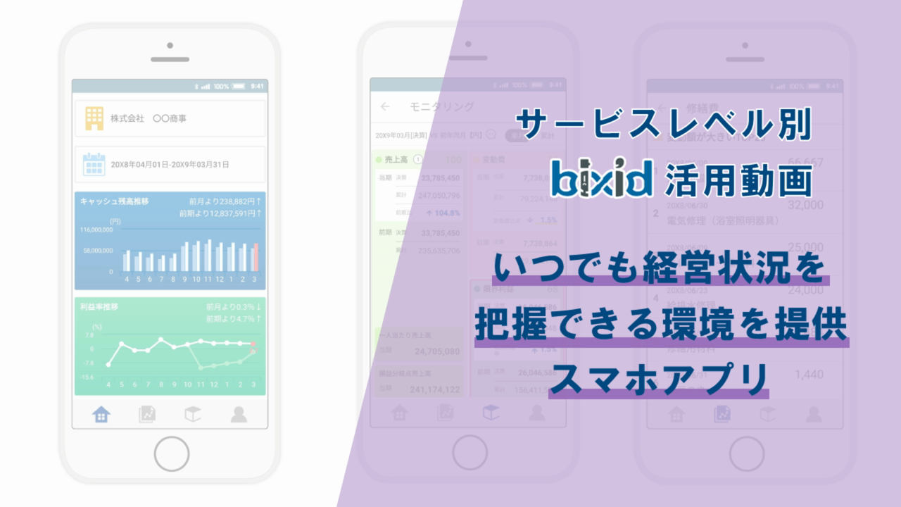 【活用】bixidスマホアプリで経営状況を把握できる環境を提供